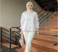 Vania Blouse Bordir Premium / Blouse Bordir Premium - Beige (katun tokyo)